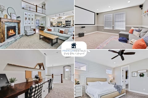 Large Modern 6 Bedroom Farmhouse with Custom Theater In Meridian