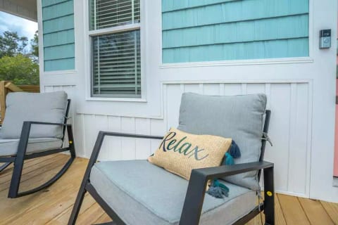 Relaxing porch for morning coffee