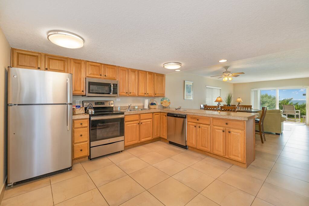 Spacious kitchen - Coastal Escape-Oceanfront/First Floor/Heated Pool - Indialantic