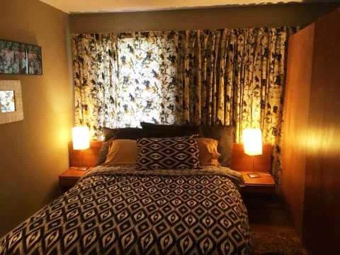 slide the curtain over for additional privacy
