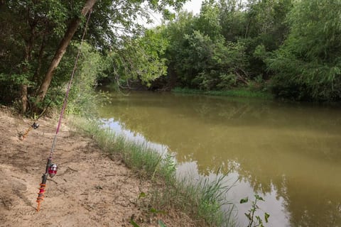 Enjoy the beautiful scenery and peaceful sounds of the river in our backyard. Take a stroll along the river bank or relax by the water's edge. Don't forget your fishing gear!