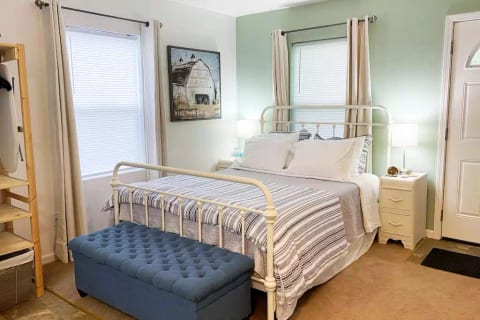 The Queen size bed is medium firmness memory foam mattress.