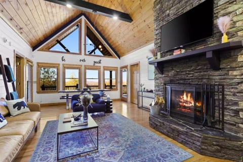 This is cozy modern cabin at its finest