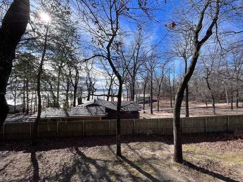 the winter view from the back deck
