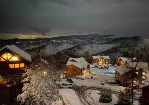 A snowy white Christmas! Thank you to our guest who recently sent us this photo she took from our balcony during her stay!