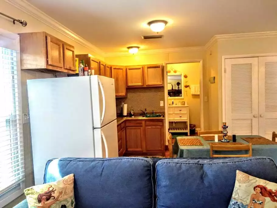 Looking into kitchen from living room area - CoastalCreekfrontStudio - Brunswick