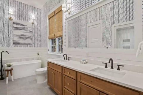 Beautifully updated primary bathroom