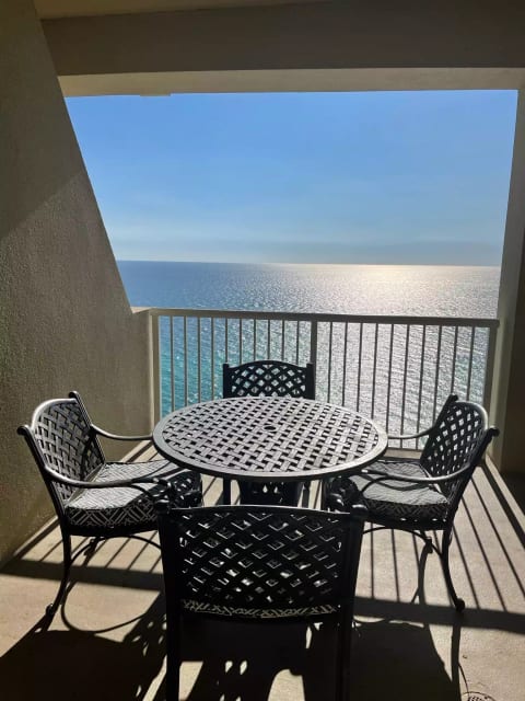 Enjoy dining with an ocean view