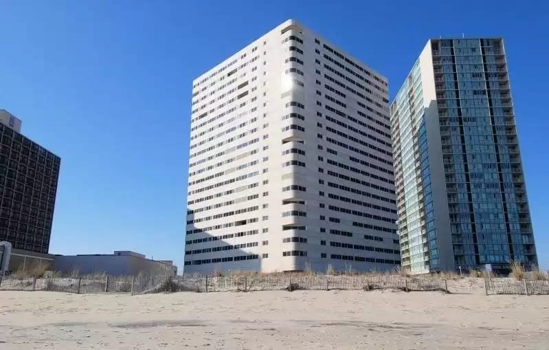 Back of building, right on the beach!