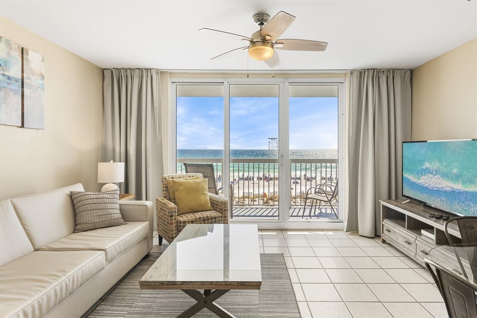 Living room and the view