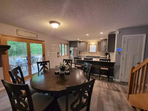 Entry into home takes you right into the newly renovated kitchen and dining