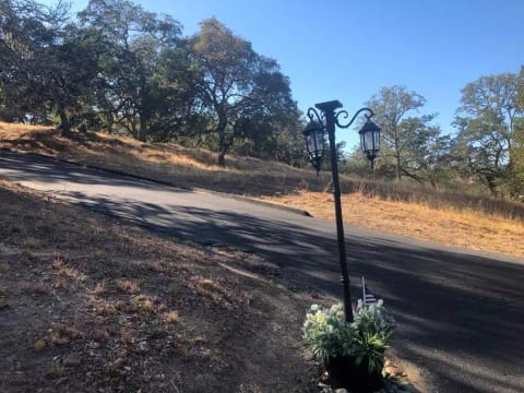 Driveway to house on 6 acre property. This is our dry time of year.