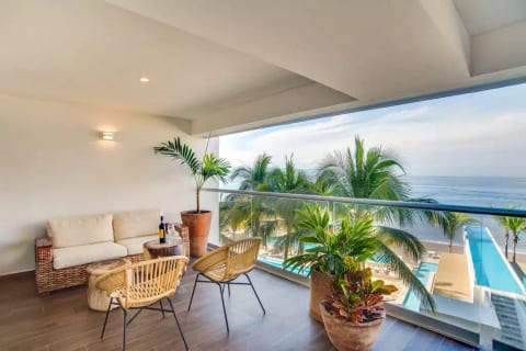 You will have amazing sunsets and be able to view whales and dolphins right from your balcony.