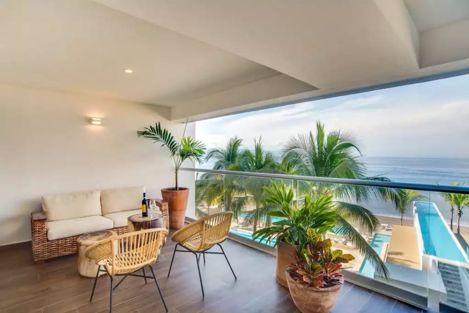 You will have amazing sunsets and be able to view whales and dolphins right from your balcony.