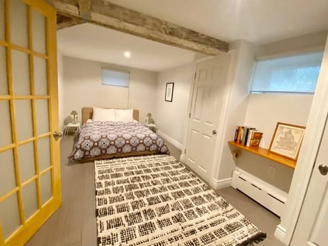 Master bedroom featuring John Robshaw linens.