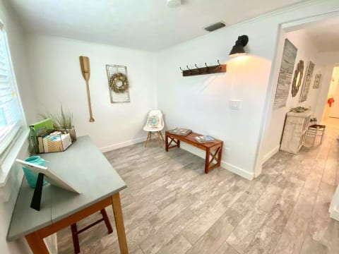Flex room; could be used as office space or as a spot to play board games.