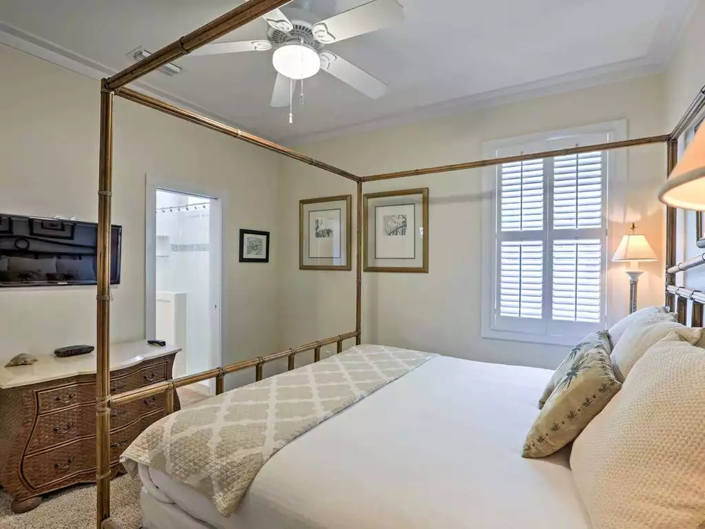 Watch a movie before calling it a night. - 5 Bd sleeps 14 Heated Pool, Hot Tub & Golf Cart - Santa Rosa Beach