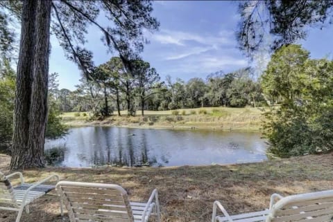 Lagoon and golf course view