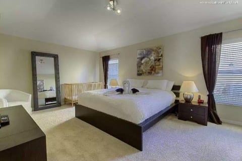 Master bedroom Vacation Rental Villa House of Orange at Watersong Resort