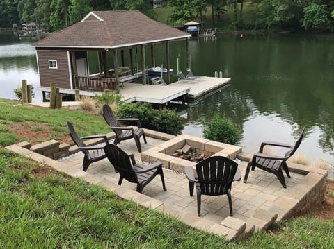 firepit and dock