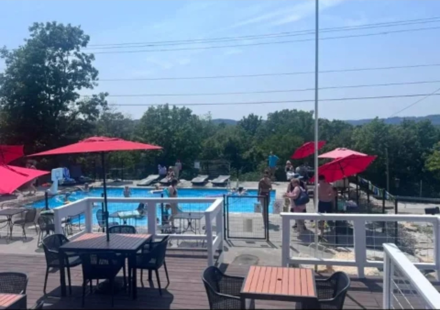 Shady Taco outdoor pool and seating