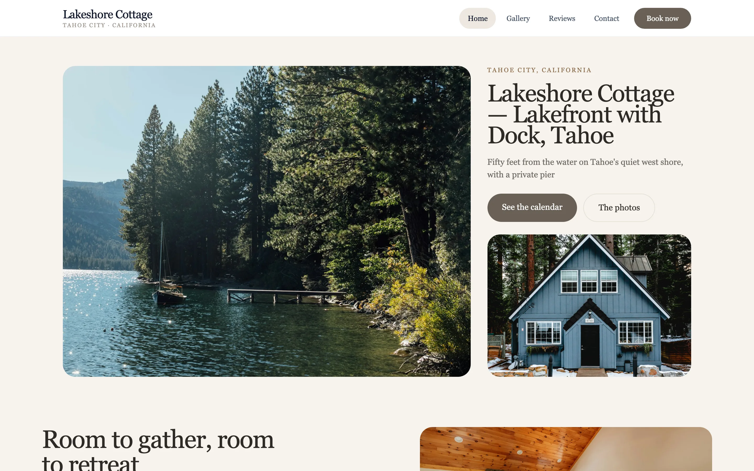 Lakeshore Cottage — Tahoe City, California